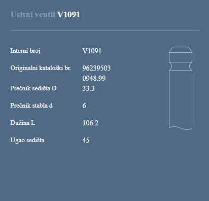 AUTOVENTIL V1091 US.VE.PEZO/CITROEN 2.0 16V