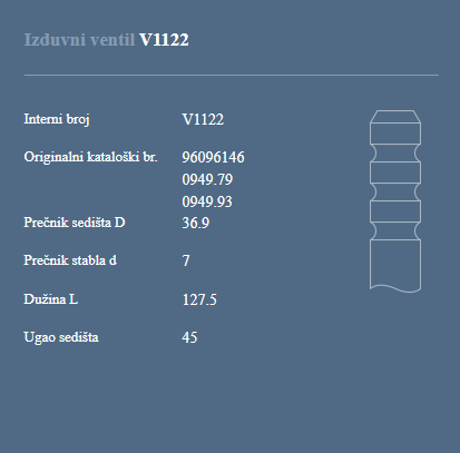 AUTOVENTIL V1122 IZ. VEN. CITROEN  XM/JUMPER 2.5TD