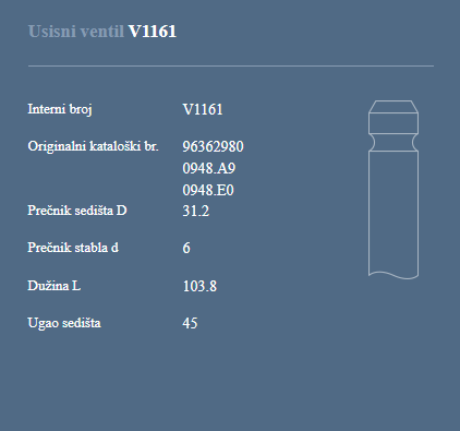 AUTOVENTIL V1161 US.VEN.PEZO/CITR. 16B TUSPJ4 16V