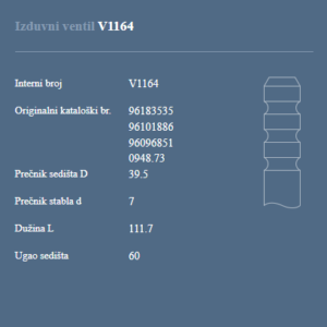 AUTOVENTIL V1164 IZ.VEN.PEZO/CITROEN 1.3/1.4/1.6