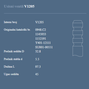 AUTOVENTIL V1205 US.VEN.PEZO 206/307 1.4HDI