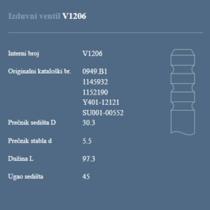 AUTOVENTIL V1206 IZ.VEN.PEZO 206/307 1.4HDI