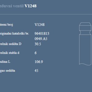 AUTOVENTIL V1248 IZ.VEN PEZO/CITR.406/607/C5 3.0/3.5