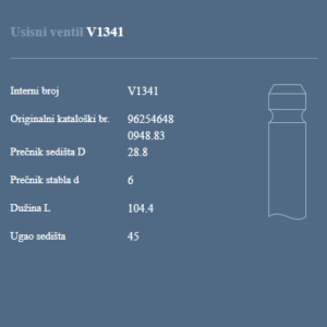 AUTOVENTIL V1341 US.VEN.PEZO/CITR.1.6 16V VTS