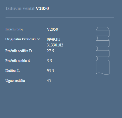 AUTOVENTIL V2050 IZ.VEN. PSA 1.6 HDI 11+