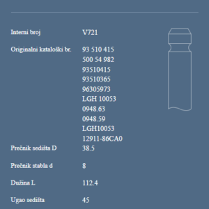 AUTOVENTIL V721 US.VEN.PEZO/CITROEN 1.8D/1.9D XUD7/XUD9