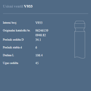 AUTOVENTIL USISNI VENTIL PSA 2.0 16V
