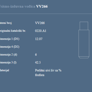 AUTOVENTIL VV266 US-IZ.VODJICA PEZO/CIT. 2.0HDI