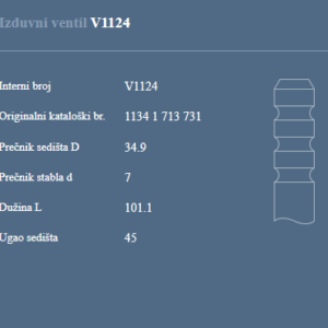 AUTOVENTIL V1124 IZ.VEN.BMW M70 B50/M50/B5024 V