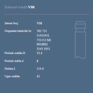 AUTOVENTIL VENTIL V08 TRAKTOR