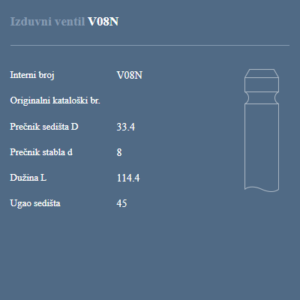 AUTOVENTIL V08N IZDUVNI VENTIL PERKINS IMR-IMT 702731+0.3S