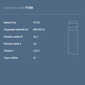 AUTOVENTIL V550 IZDUVNI VENTIL ZETOR 5011 6011 7011