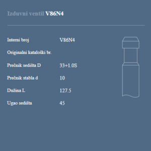 IZDUVNI VENTIL ZETOR +1.0 S