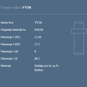 AUTOVENTIL VV38 USISNA VODJICA ZETOR 2011 / 2511 / 3011