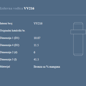 AUTOVENTIL VV216 IZ.VODJICA VW/AUDI 2.5TDI-24V