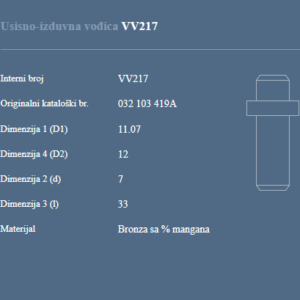 AUTOVENTIL VV217 US-IZD.VODJICAVW999B.POLO.LUPO1.0.97+