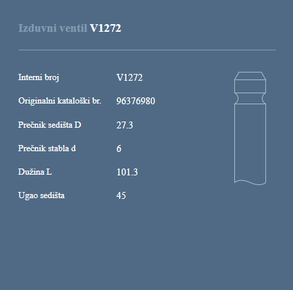 AUTOVENTIL V1272 IZ.VEN. CHEVROLET 1.4 16V