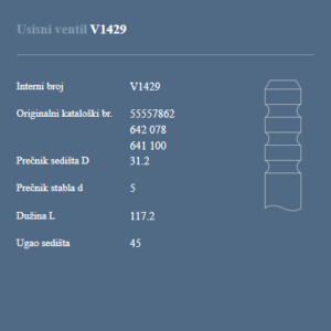 AUTOVENTIL V1429 US.VEN.OPEL ASTRA 554041B