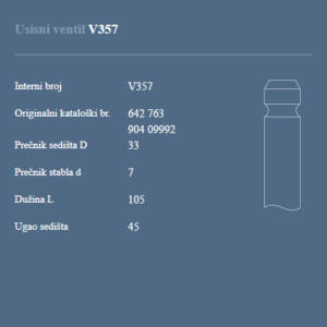 AUTOVENTIL V357 US.VEN.OPEL 1.2/1.3B