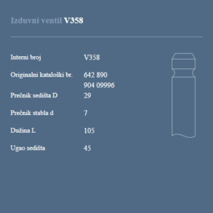 AUTOVENTIL V358 IZ.VEN.OPEL 1.2/1.3B