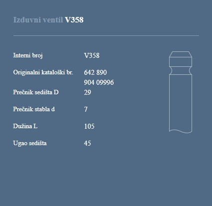 AUTOVENTIL V358 IZ.VEN.OPEL 1.2/1.3B
