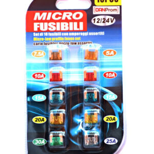 OSIGURACI KOMPLET MINI PAK. 10 KOM 7.5A 10A 15A 20A 30A