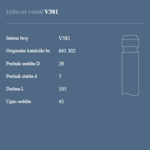 AUTOVENTIL V381 IZ.VEN.OPEL 1.2/1.4