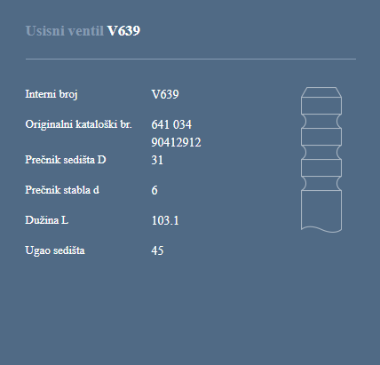 AUTOVENTIL V639 US.VEN.OPEL 1.4/1.6 B-16V