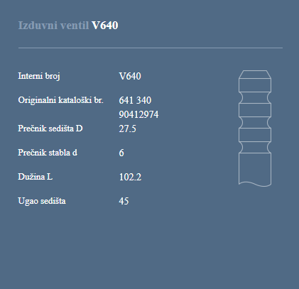 AUTOVENTIL V640 IZ.VEN.OPEL 1.4/1.6 B-16 V