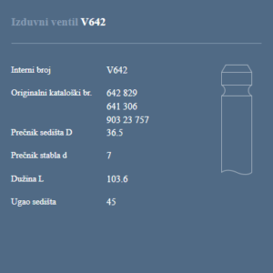 AUTOVENTIL V642 IZ.VEN.OPEL 1.8/2.0 I