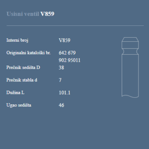 AUTOVENTIL V859 US.VEN.OPEL1.6B OHC
