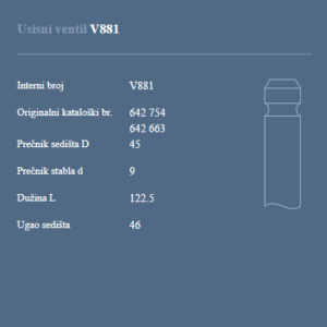 AUTOVENTIL V881 US.VEN.OPEL 2.4 B