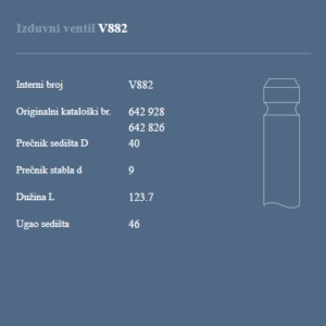 AUTOVENTIL V882 IZ.VEN.OPEL 2.4 B