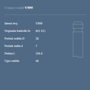 AUTOVENTIL V999 US.VEN.OPEL 1.4B