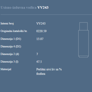 AUTOVENTIL VV243 US-IZ. VODJICA PEZO 106 205 306 BENZIN