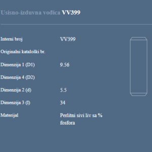 AUTOVENTIL VV399 US-IZ VODJICA PSA C3 C4 1.6 HDI 16V