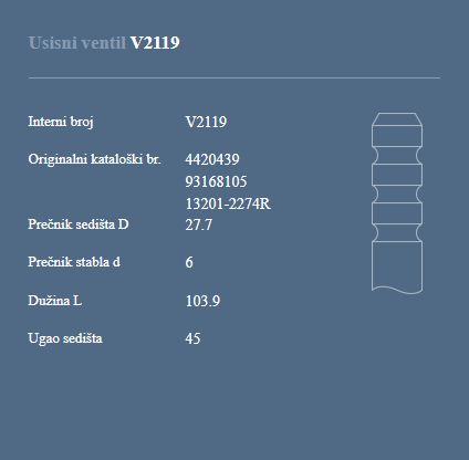 AUTOVENTIL OPEL MOVANO 2.3D USISNI