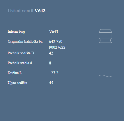 AUTOVENTIL V643 US.VEN.OPEL 2.0/2.3 D