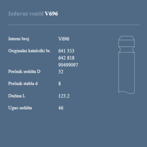 AUTOVENTIL V696 IZ.VEN.OPEL 1.6D/1.7D/1.7TD