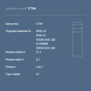 AUTOVENTIL V794 IZ.VEN.FORD SCORPIO