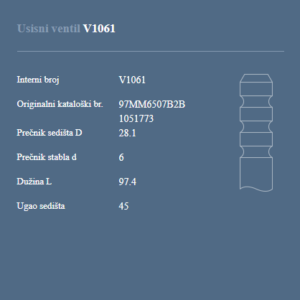 AUTOVENTIL V1061 US.VEN.FORD FOKUS 1.4B 16V
