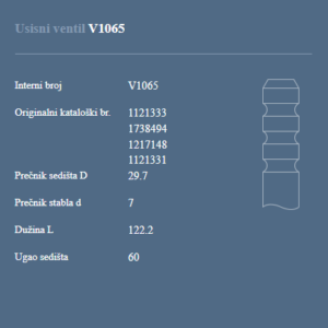 AUTOVENTIL V1065 US.VEN.FORD TRANSIT 2.0 TD