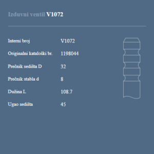 AUTOVENTIL V1072 IZ.VEN.FORD FIESTA 1.8TD DI