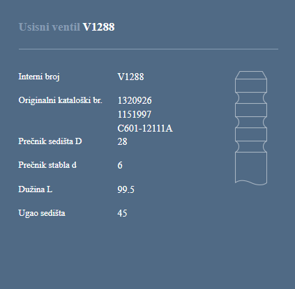 AUTOVENTIL V1288 US.VEN.FORD FIESTA 1.4 16V