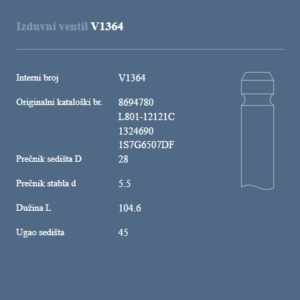 AUTOVENTIL V1364 IZ.VEN.FORD MONDEO 1.8 16V