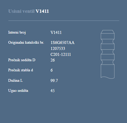 AUTOVENTIL V1411 US.VEN.FORD FIESTA 1.25 16V