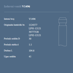 AUTOVENTIL V1496 IZ.VEN. FORD FOCUS 2.0 16V