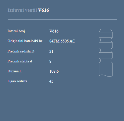AUTOVENTIL V616 IZ.VEN.FORD 1.6D