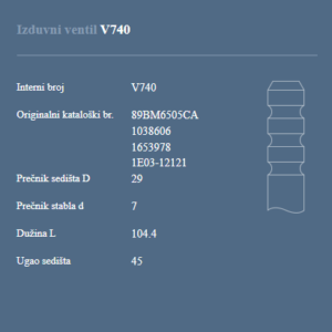 AUTOVENTIL V740 IZ.VEN.FORD 1.0/1.1/1.3 HCS