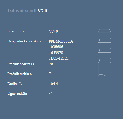 AUTOVENTIL V740 IZ.VEN.FORD 1.0/1.1/1.3 HCS